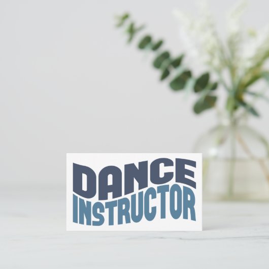 Dance Instructor Visitekaartjes (Staand voorkant)