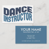 Dance Instructor Visitekaartjes (Voorkant / Achterkant)