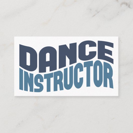 Dance Instructor Visitekaartjes (Voorkant)