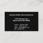 Dance Instructor Visitekaartjes (Achterkant)