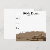 Dance Invite 1940 Kaart (Voorkant / Achterkant)