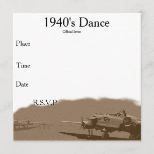Dance Invite 1940 Kaart