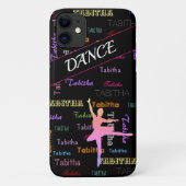 Dance iPhone Case met persoonlijke naam overal ove (Achterkant)