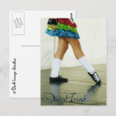 Dance Irish Blue Briefkaart (Voorkant / Achterkant)