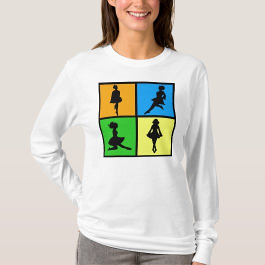 Dance Irish Dancer Silhouettes T-shirt (Voorkant)