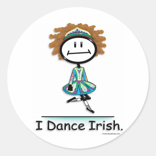 Dance Irish Ronde Sticker (Voorkant)