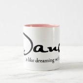 Dance is als dromen met je plezier tweekleurige koffiemok (Center)