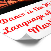 Dance is de Verborgen Taal voor het Poster van de  (Hoek)
