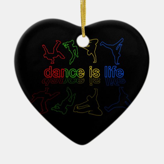 Dance is leven keramisch ornament (Voorkant)