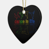Dance is leven keramisch ornament (Links)