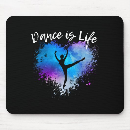 Dance is Life Ballet Dancing Ballerina Tween Muismat (Voorkant)