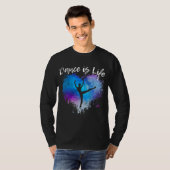 DANCE IS LIFE Ballet Dansend Ballerina Tween T-shirt (Voorkant volledig)