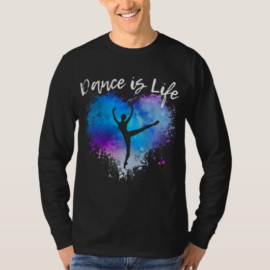 DANCE IS LIFE Ballet Dansend Ballerina Tween T-shirt (Voorkant)