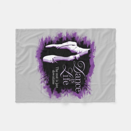 Dance is life fleece deken (Voorkant (Horizontaal))