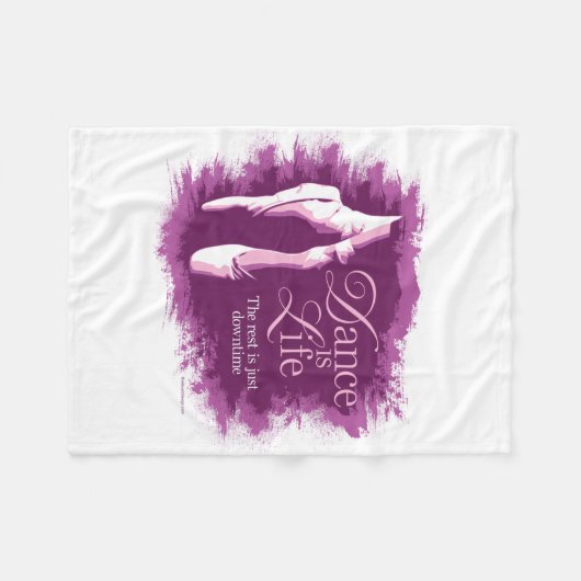 Dance is life fleece deken (Voorkant (Horizontaal))