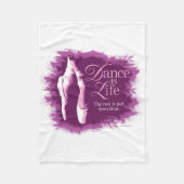 Dance is life fleece deken (Voorkant)