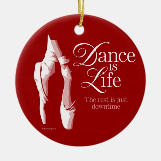 Dance is life keramisch ornament (Voorkant)