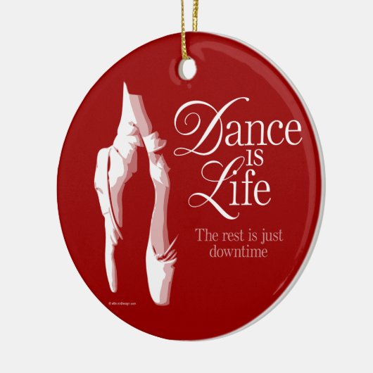 Dance is life keramisch ornament (Links)