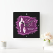 Dance is life vierkante klok (Huis)