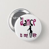 Dance is mijn leven ronde button 5,7 cm (Voorkant /achterkant)