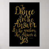 Dance is niet het antwoord poster (Voorkant)