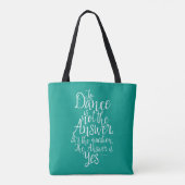 Dance is niet het antwoord tote bag (Achterkant)