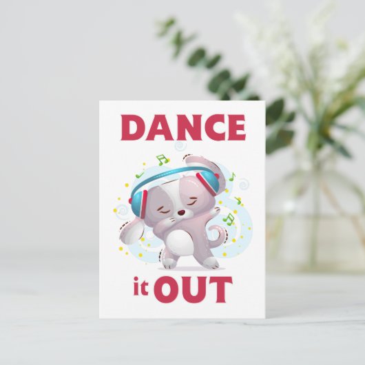 Dance it out briefkaart (Staand voorkant)