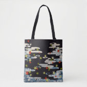 DANCE KIMONO, RUNNINGWATER, VLOEIENDE VLOEISTOF TOTE BAG (Voorkant)