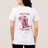 Dance, Laugh, Repeat, Rhythm and Boots  Tri-Blend Shirt (Achterkant)