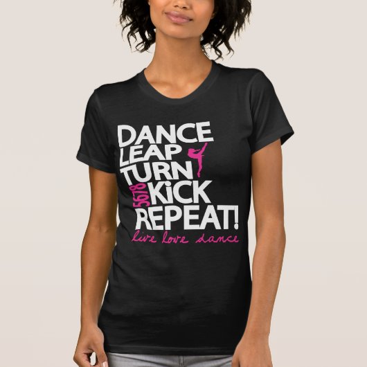 Dance Leap Draai Kick Herhaal Dancer V Neck Shirt (Voorkant)