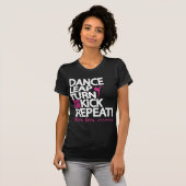 Dance Leap Draai Kick Herhaal Dancer V Neck Shirt (Voorkant volledig)
