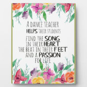 Dance leraar cadeau appreciatie Dank u citaat Fotoplaat (Voorkant)