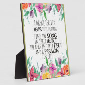 Dance leraar cadeau appreciatie Dank u citaat Fotoplaat (Zijkant)