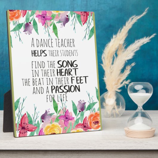 Dance leraar cadeau appreciatie Dank u citaat Fotoplaat (Zijkant)