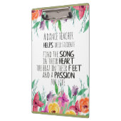 Dance leraar cadeau appreciatie Dank u citaat Klembord (Links)