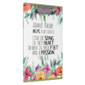 Dance leraar cadeau appreciatie Dank u citaat Klembord (Rechts)