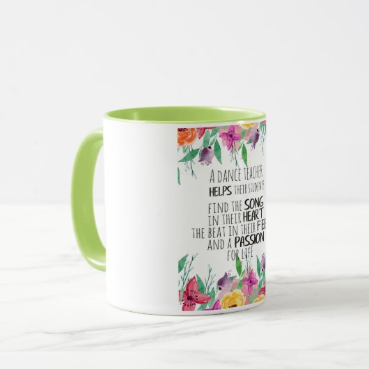 Dance leraar decor Ballet Coach appreciation Gift Mok (Voorkant links)