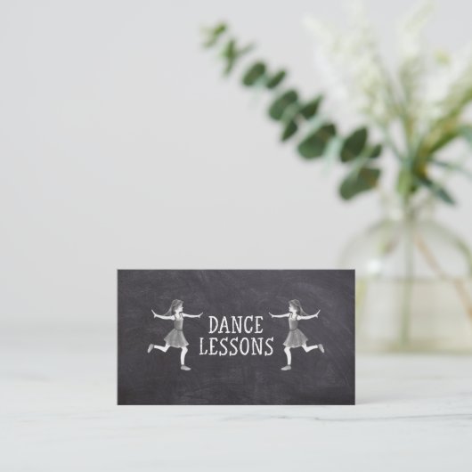 Dance Lessons Danser Teacher Instructor-klassen Visitekaartje (Staand voorkant)