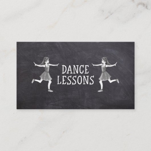 Dance Lessons Danser Teacher Instructor-klassen Visitekaartje (Voorkant)