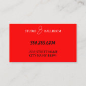 Dance Lessons Visitekaartje (Achterkant)