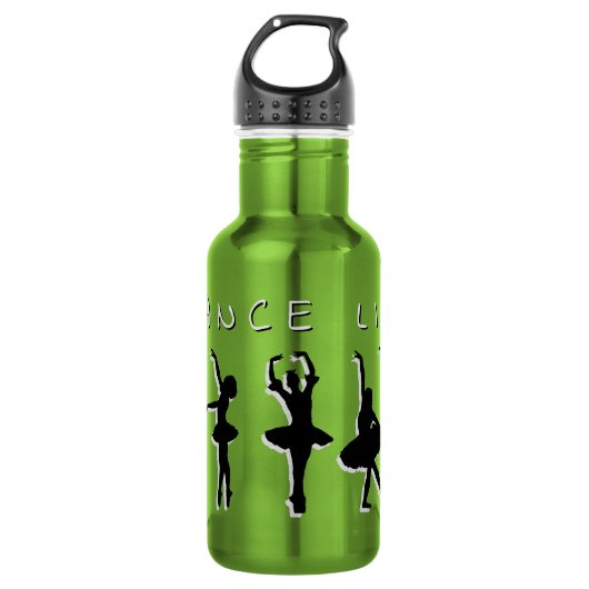 Dance Life Ballerina's Apple Groene Waterfles Waterfles (Voorkant)