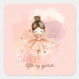 Dance Lifts My Spirits Roze Ballet stickers