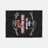 Dance like Frosty Shine like Rudolph Love like Jes Fleece Deken (Voorkant (Horizontaal))