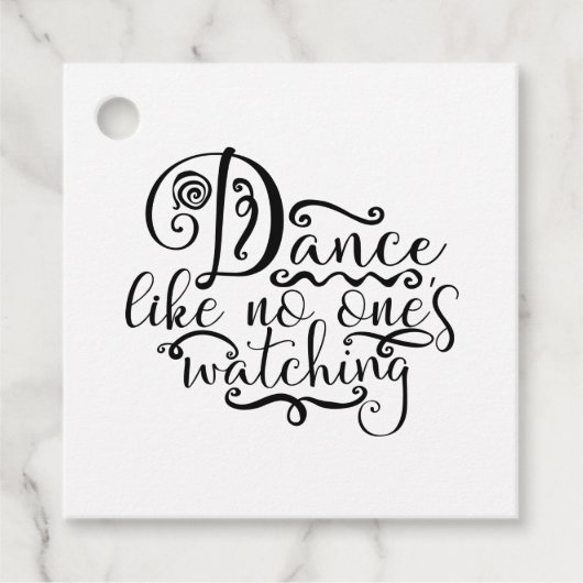 Dance like No One die Dansende Queen kijkt Bedankjes Labels (Voorkant)