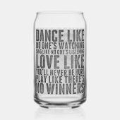 Dance Like No One's Watching Grunge Quote Blikvorm Glas (Achterkant)