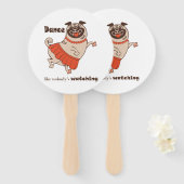 Dance like nobody is watching Pug Girl Handwaaier (Voorkant en achterkant)