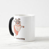 Dance like nobody is watching Pug Girl Magische Mok (Voorkant links)