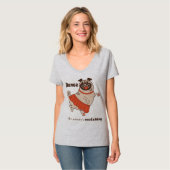 Dance like nobody is watching Pug Girl T-shirt (Voorkant volledig)