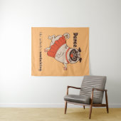 Dance like nobody is watching Pug Girl Wandkleed (In Situ (horizontaal))