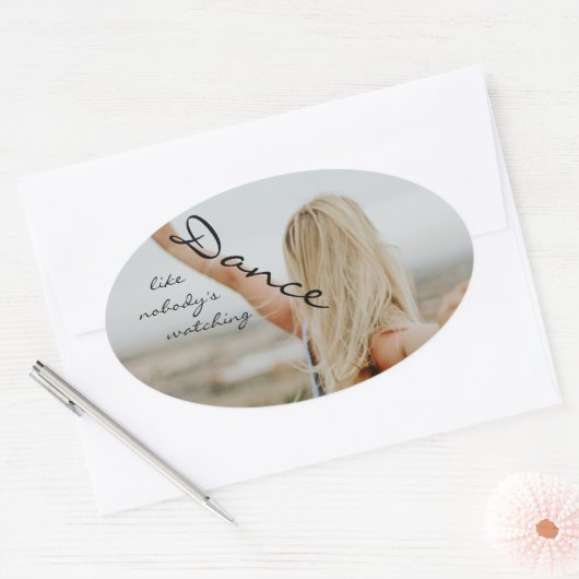 Dance like nobody's watching ovale sticker (Envelop)